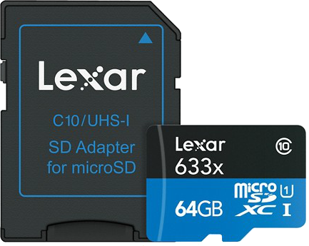 Lexar 64GB 633x UHS-I + Adaptador