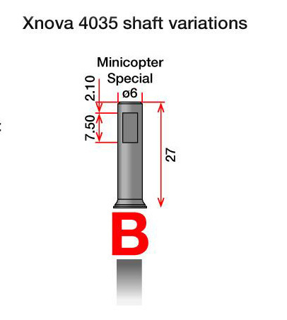 Xnova Motor Shaft 4035 Type B
