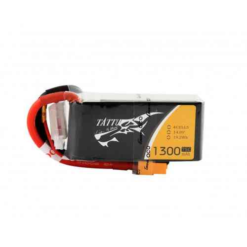 Tattu 1300mAh 14.8V 75C 4S1P Lipo Battery Pack