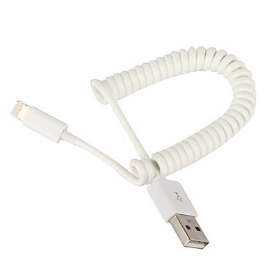 Cable USB x Micro USB IOS Espiral Branco