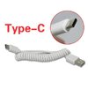 Cabo USB x Micro USB type C Espiral Branco
