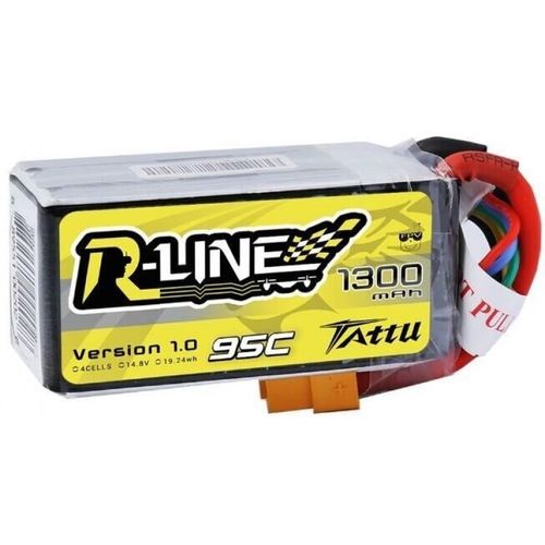 Tattu R-Line 1300mah 4s 95c Lipo Battery Pack