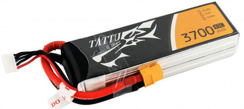 TATTU 3700mAh 14.8V 45C 4S1P Lipo Battery Pack
